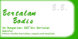 bertalan bodis business card